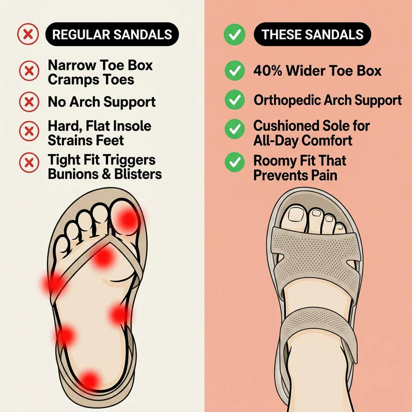 Wide & Stretch Walking Sandals